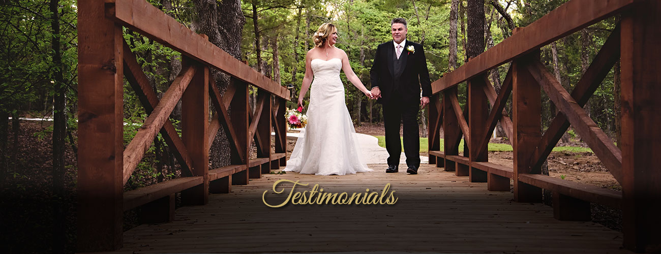 Image of bride and groom holding hands - Whispering Oaks Wedding Venue